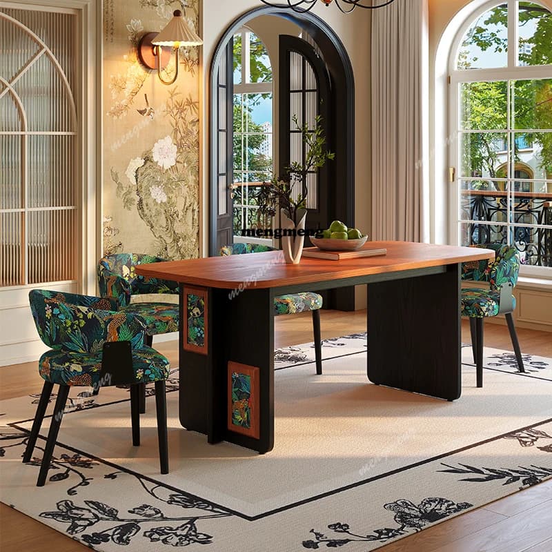 Nordic Retro Dining Table Modern Designer Solid Wood Dining Room Dining Table Creative High-end Home Furniture Esstisch