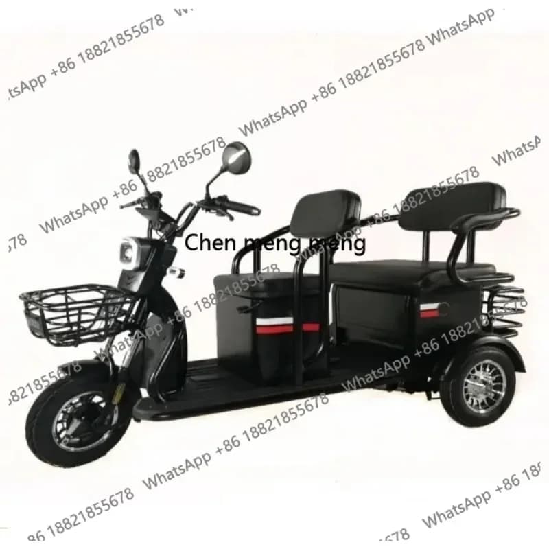DD  Electric Tricycle for Passenger and Elder People with Basket 2 Seats 500/800W