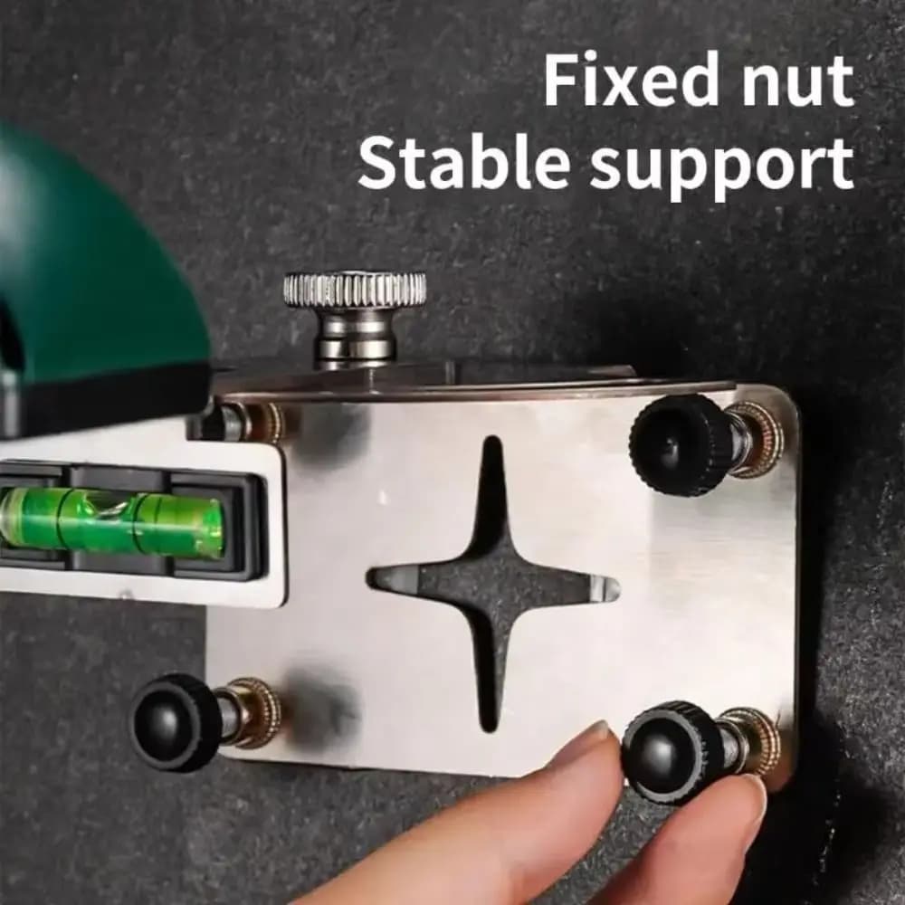 Soporte de Pared Portátil de Acero Inoxidable para Nivel, Montaje sin Herramientas, Rotación de 360 Grados