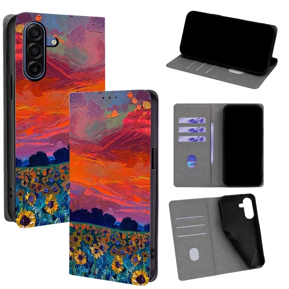 Magnetic Colorful Leather Flip Phone Cover for Huawei Pura 80 Ultra 80 70 Pro+ P60 P50 P40 with Built-in Wallet Card Case Slots