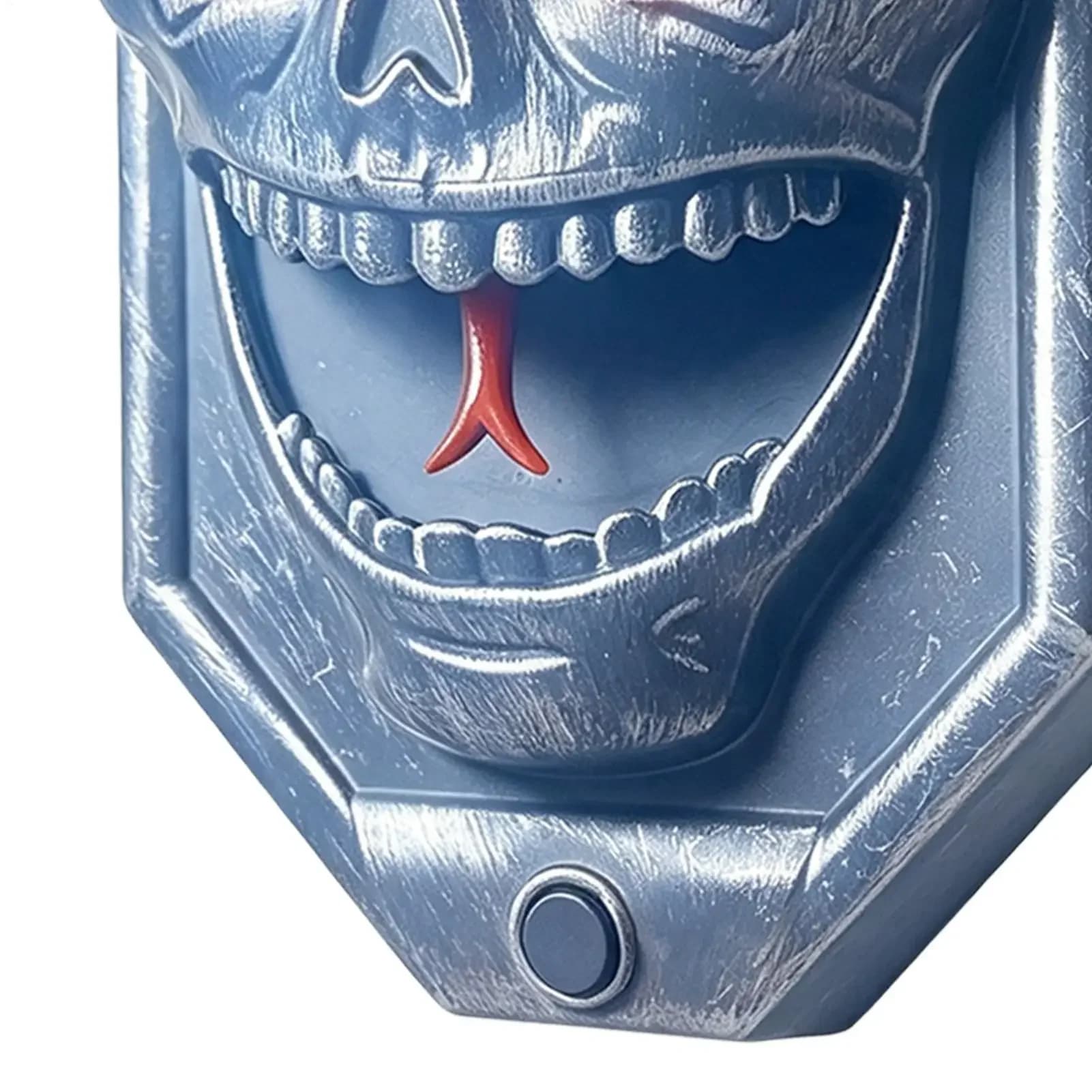 Halloween Door Bell Cordless Battery-Operated Light Sound Realistic Skull Skeleton Door Bell Horror Sound Prop For Porch