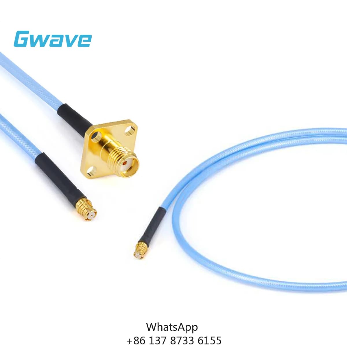 SMA Female To GPO (SMP) Female Cable 50 Ohm .086" Semi-Flexible Coax With FEP Jacket DC To 18GHz For Lab & Test Measurement