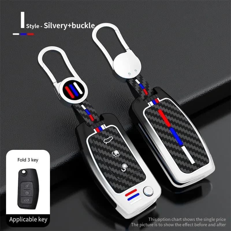 For Ford Fiesta Focus 2 Ecosport Kuga Escape Falcon B-Max C-Max Eco Sport Galaxy Zinc Alloy Car Key Case Cover Shell Fob Holder