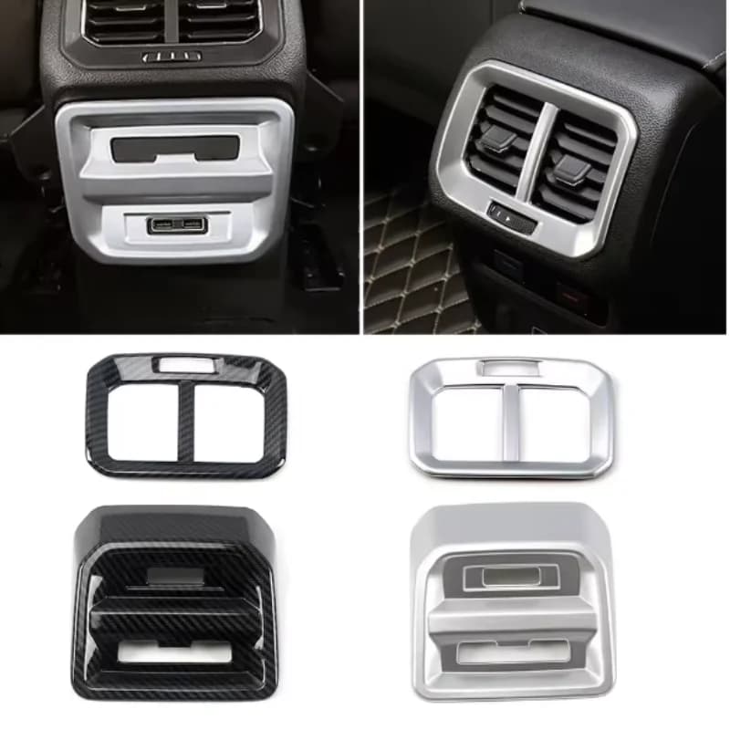 Car Garnish Cover Trim Rear Air Conditioning Outlet Vent Frame Lamp Hood For Volkswagen VW Tiguan L MK2 2017-2022