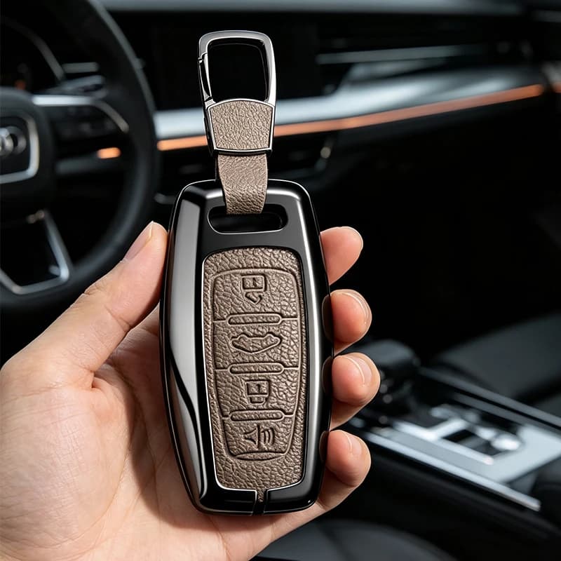 Metal Leather Car Remote Key Case Cover For Great Wall Haval Hover H1 H4 H6 H7 H9 F5 F7 H2S GMW Coupe Protected Shell