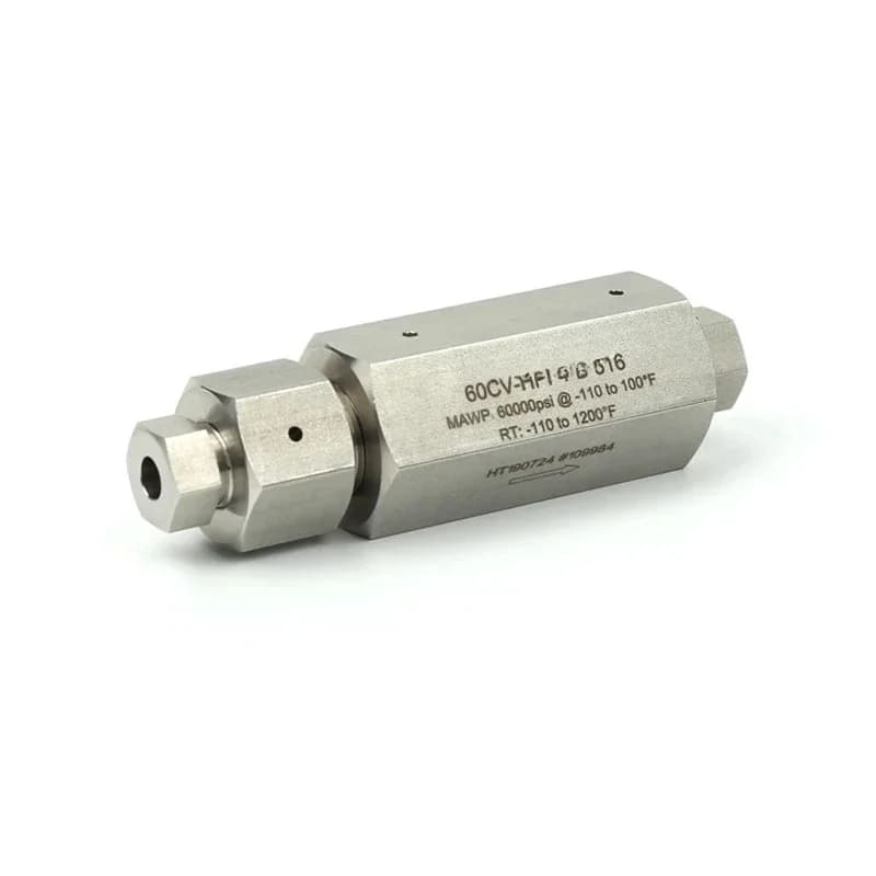 Parker Swagelok Type 20000psig 1/4 in Super ultra High Pressure Non Return Valves  Stainless Steel Autoclave Type Check Valves