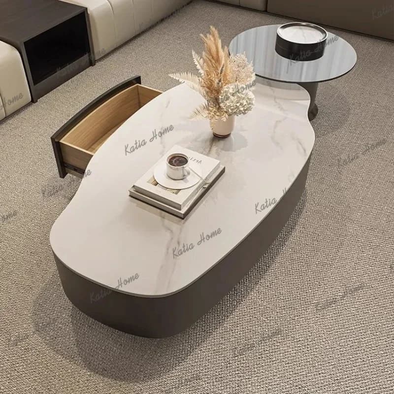 Factory Direct Modern Simple Tea Table Luxurious High Grade Nordic Irregular Coffee Tables Bedroom Minimalist Tavolino Da Salott
