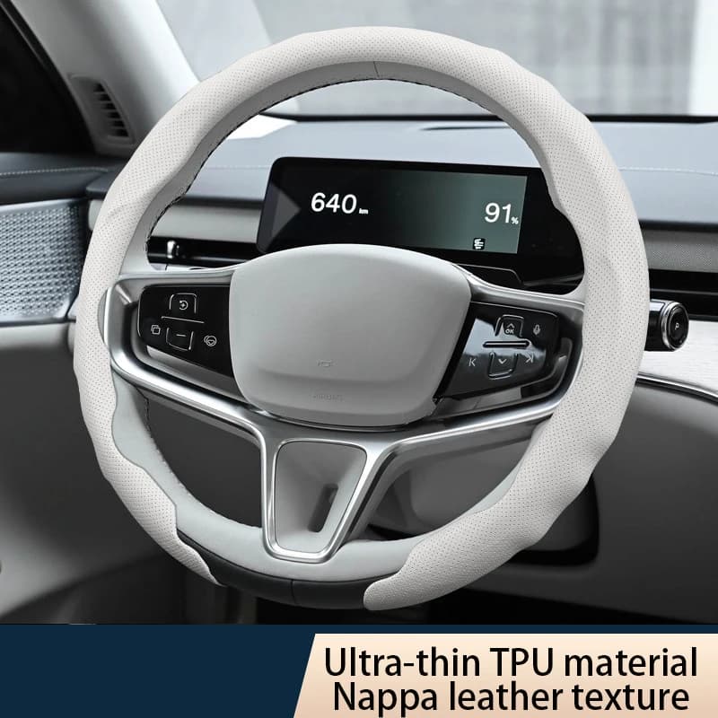 Round Steering Wheel Cover, Non-Slip Steering Wheel Cover, Wear-Resistant Steering Wheel Cover, Soft TPU Steering Wheel Cover, Suitable for All Models with Round Steering Wheels