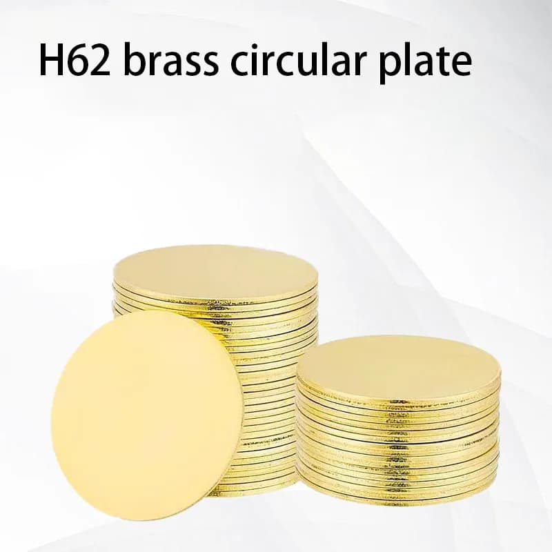 H62 Brass Circular Plate Thickness 0.5 0.8 1 1.5 2 3 mm  Thin Copper Sheet Brass Gasket Laser Cutting