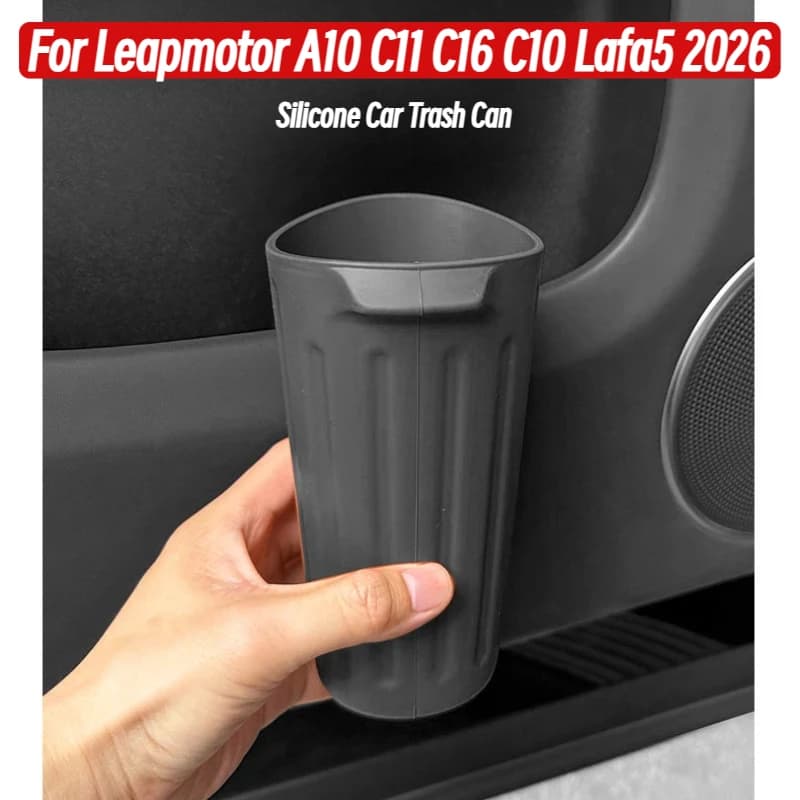 For Leapmotor A10 C11 C16 C10 Lafa5 2026 Car Trash Can Storage Box Silicone Anti Slip Umbrella Bucket Accessories