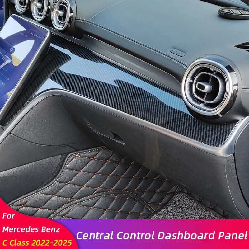 Interior Overlays Trim Cover Accessory for Mercedes Benz C Class W206 2022 2023 2024 2025 Car Central Dash Panel, Armrest Button