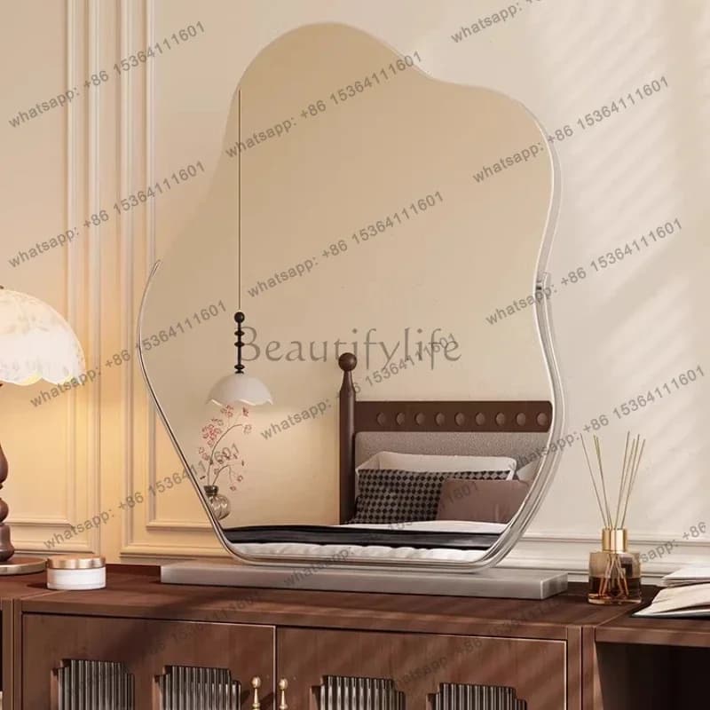 ld Makeup Nordic Mirror Irregular  Korean Style Dressing Table Vanity Mirror Aesthetic Girls Espelhos Home Decorations