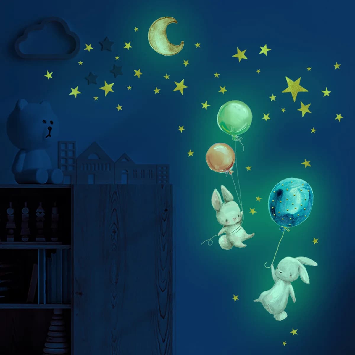 Luminous Star Wall Sticker Cartoon Wall Sticker Luminous Sticker Children's Room Decorative