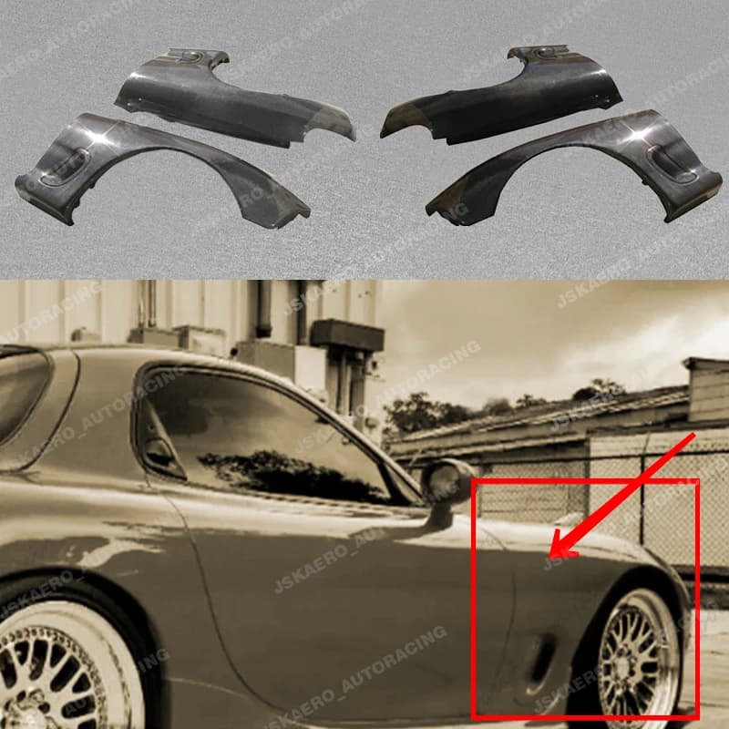 For Mazda RX7 FD3S OE Front Fender MudGuards Carbon Fiber 2pcs car Bodykits