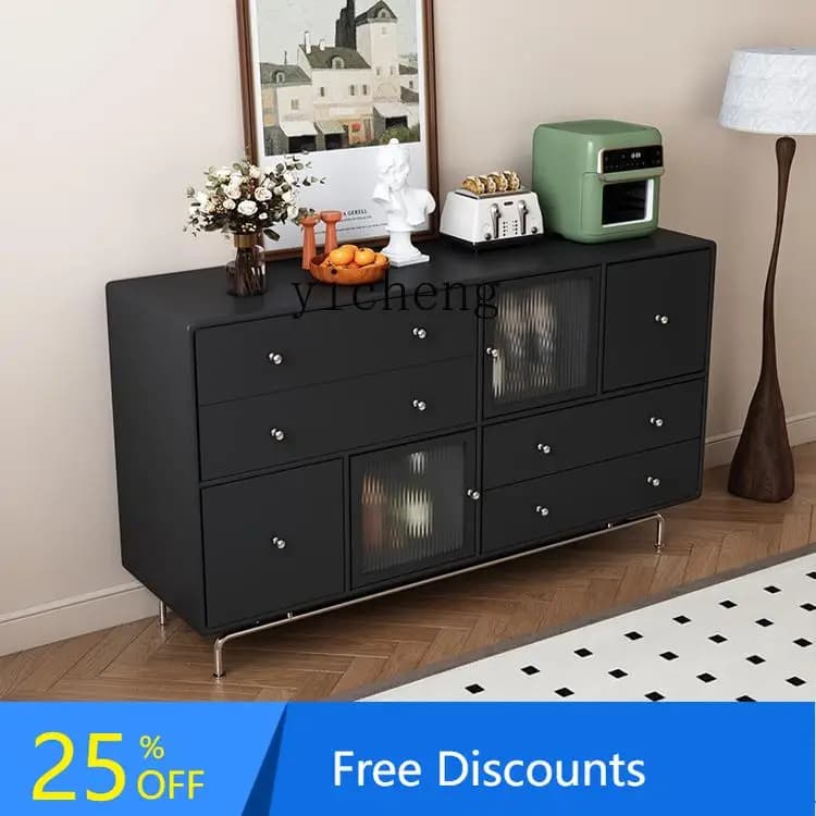 Cabinet solid wood chest, simple modern living room storage, dining side cabinet, bedroom retro storage cabinet