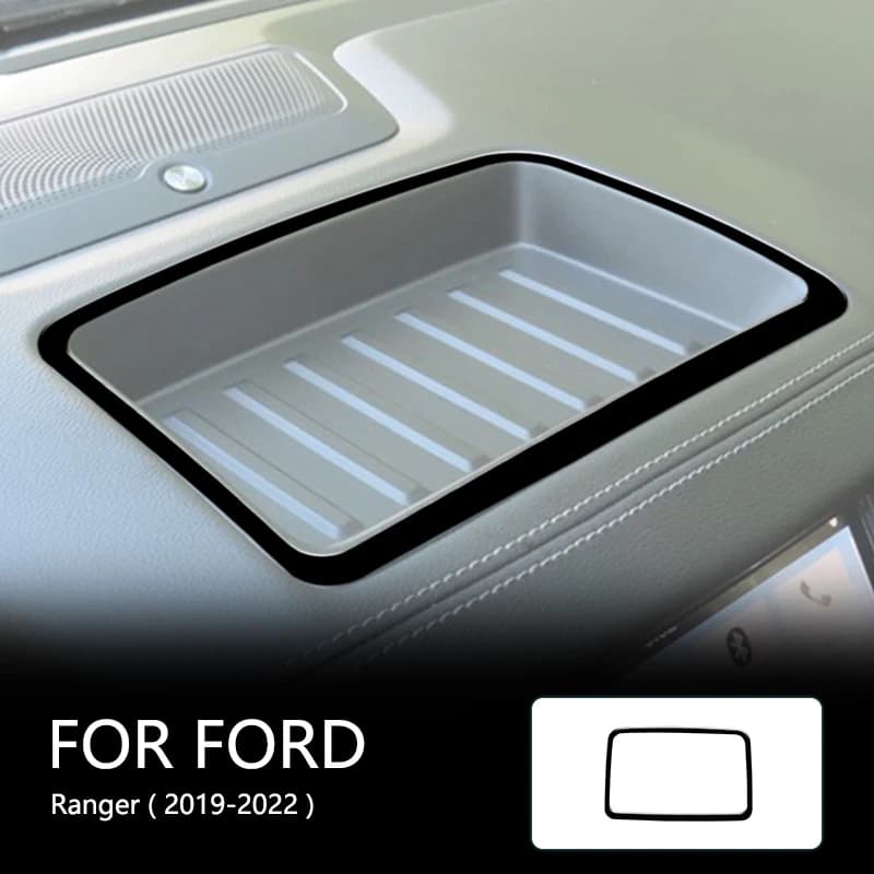 Storage Box Outer Frame For Ford Ranger 2019 2020 2021 2022 with Navigation with Automatic AC Car Interior Accessories