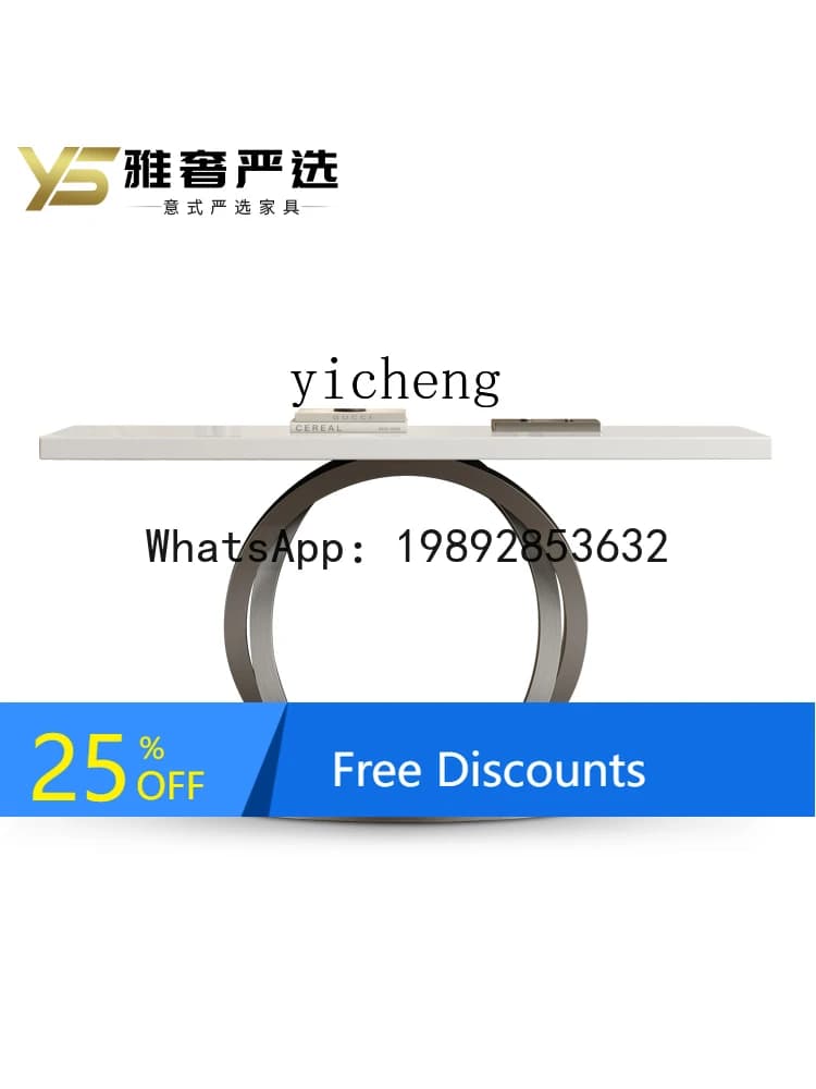 AA  Italian simple luxury jade crystal entrance table  light luxury entrance table Simple home use