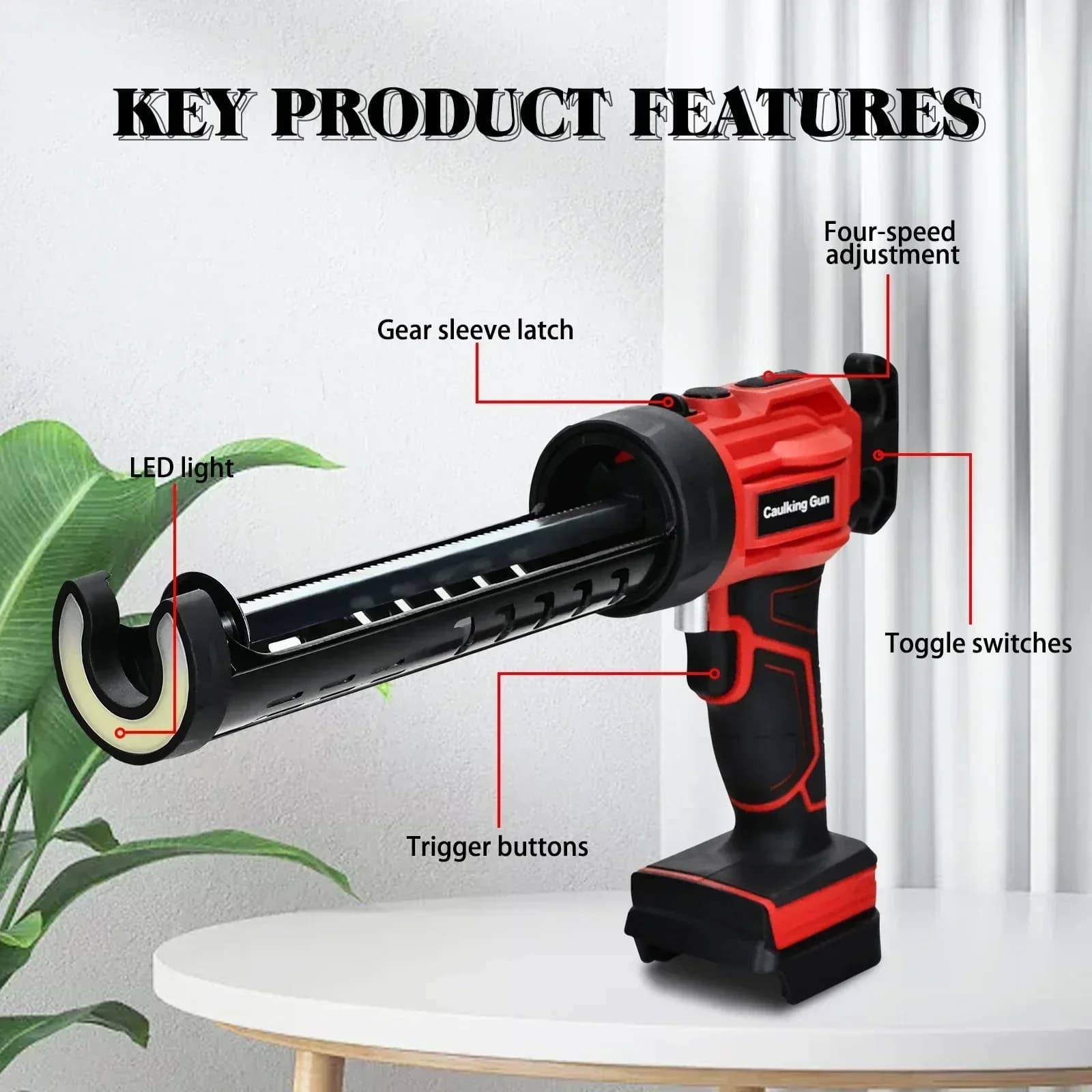 # Cordless Glass Glue Gun For Milwaukee 18V Lithium Ion Battery Cement Glass Glue Electric Caulking Gun Glue Seal Sealant Tool