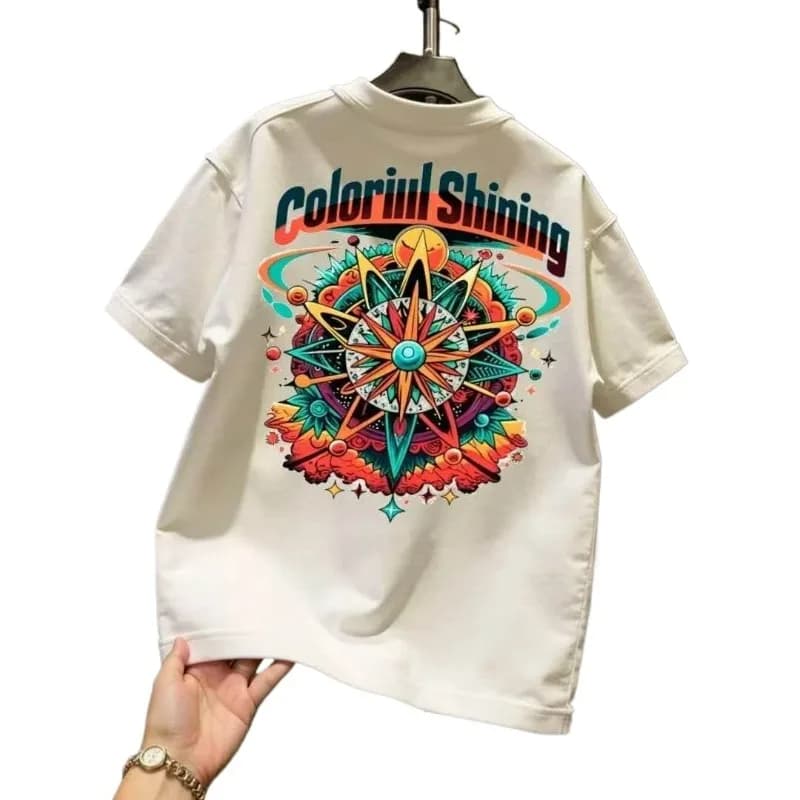Short-sleeved T-shirt Men's Summer New Trendy Brand Both Unique and Versatile American Youth Fashion Round Neck Casual New Style