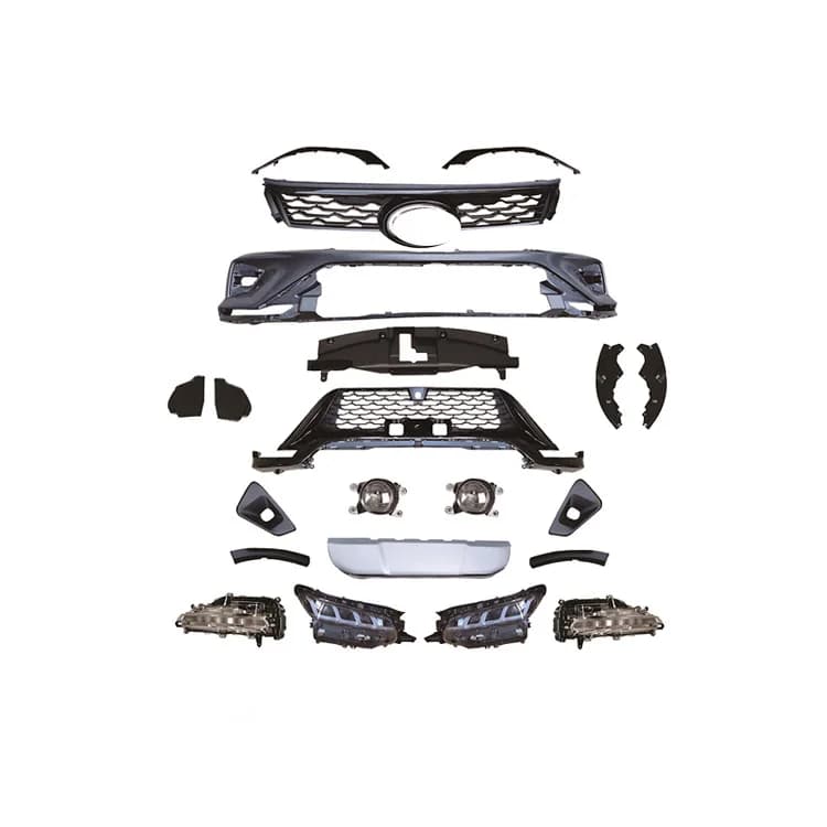Original Quality Fortuner 2016-2021 Upgrade to 2021 Style Body Kits Front Bumper Headlight Bodykit for Toyota Fortuner
