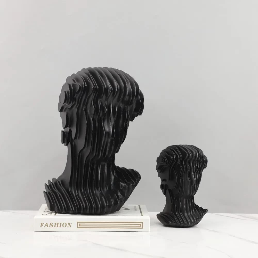 Creative Abstract Figure Head Ornaments Resin Sculpture Simple Living Room Desktop Decorations Aesthetic Decoration Accessories