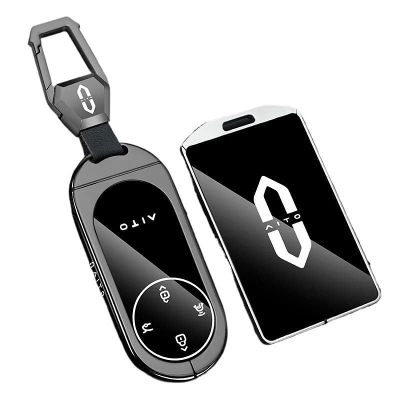 Premium Zinc Alloy Card Key Cover Case for AITO M9/M7/M5 Ultra/M8 (2025) - Protective NFC Card Shell Keybag Keychain