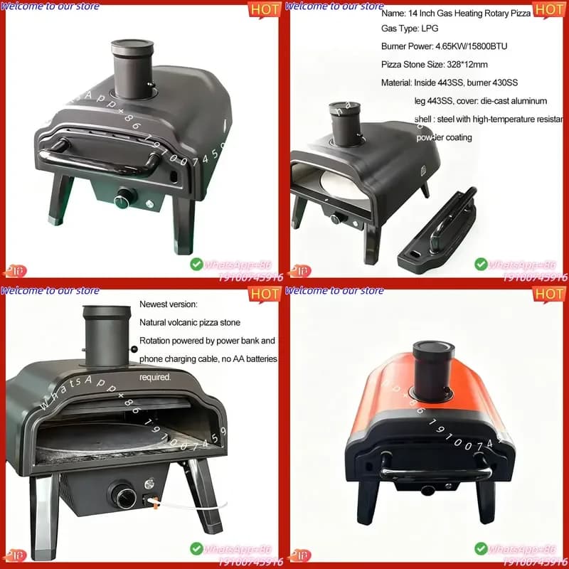CE Certificate Hot Sale Grill Tabletop 14Inch Outdoor Pizza Oven Horno Para Pizza for Sales