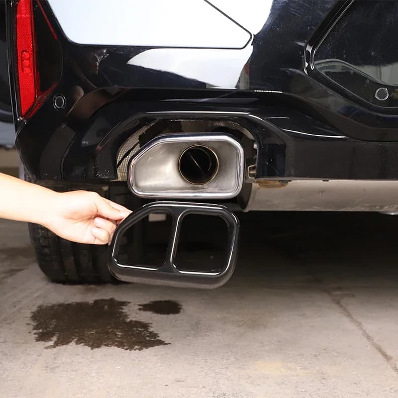 For BMW X3 X4 G01 G02 2018-2022 Stainless Steel Black Car Exhaust Pipe Tail Throat Cover Trim Exterior Car Accessories