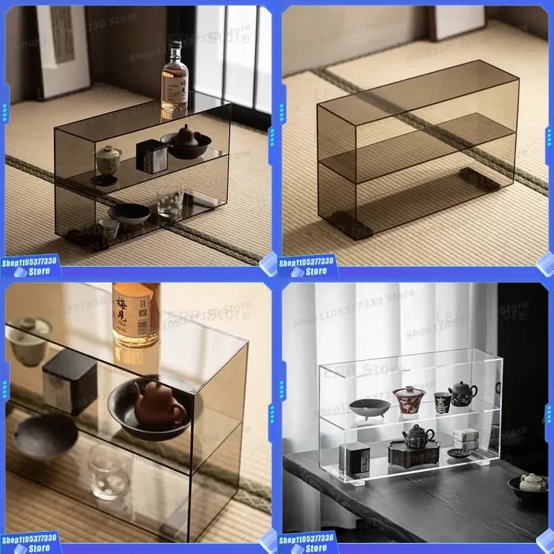 Luxury Acrylic Transparent Teapot Display Stand Multi Layer Storage Rack for Household Tea Set Desktop Bogu Frame Organizer