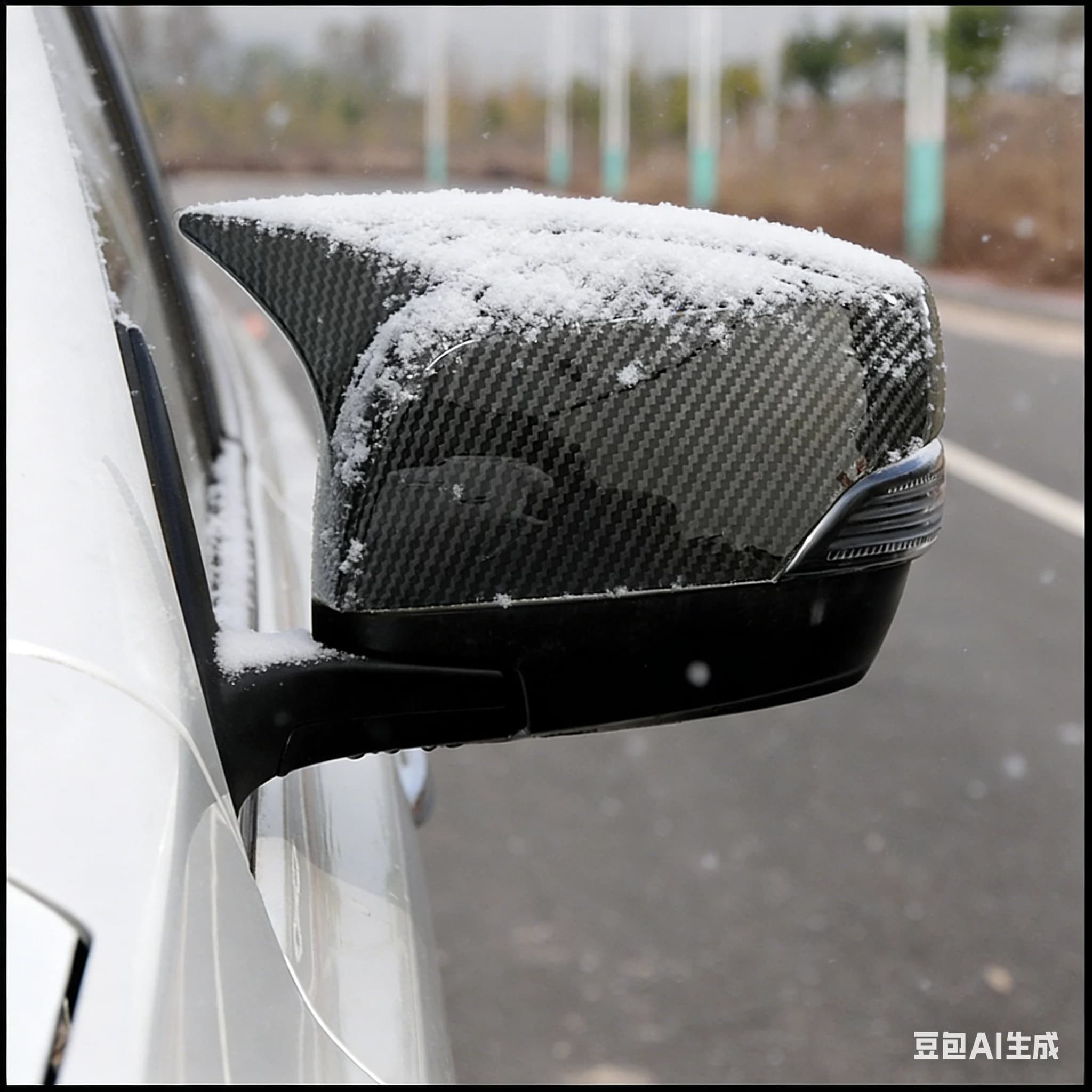 For Subaru XV 2012~2016 Rearview Mirror Cover Cap Trim With OX Horn Decorate Car Styling Auto Accessories