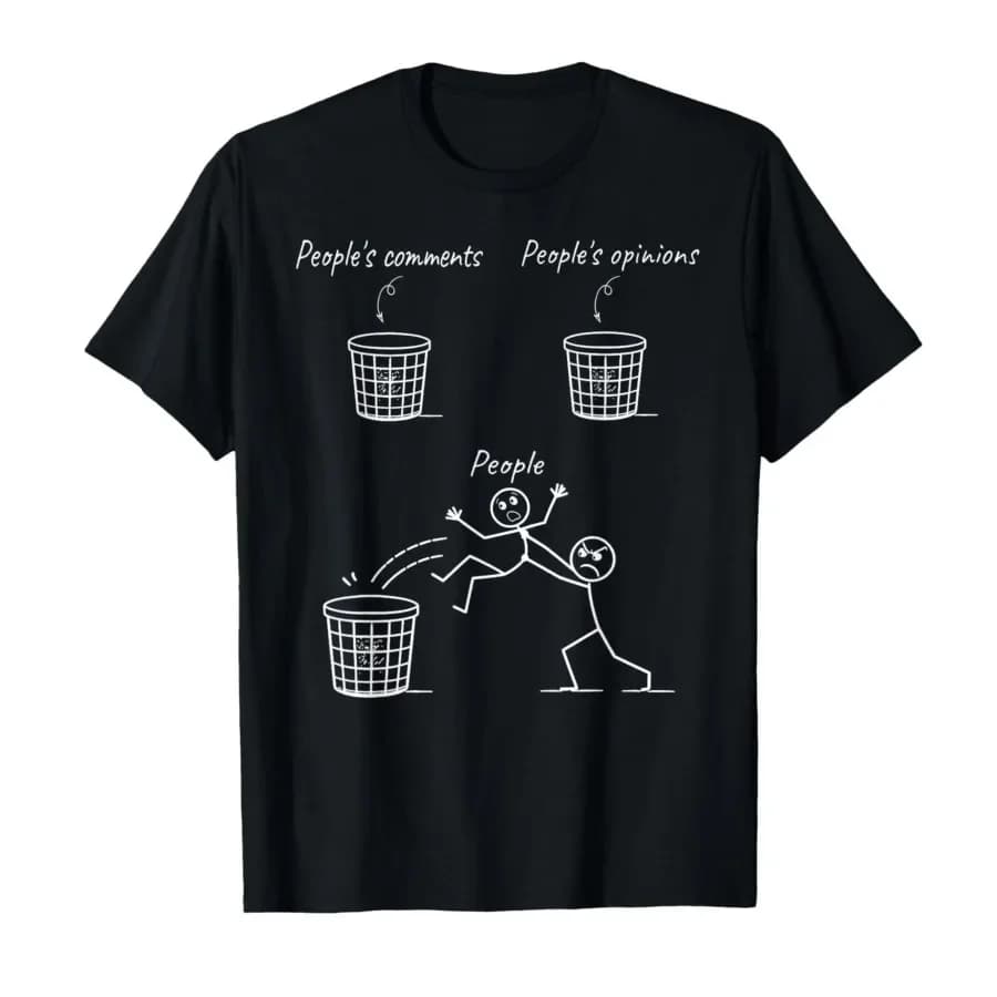 Stick Figure Joke Sarcastic Anti Social Shirt Ignore People T-shirt For Men Women 100% Cotton T Shirts Short Sleeve Tops 0406-2