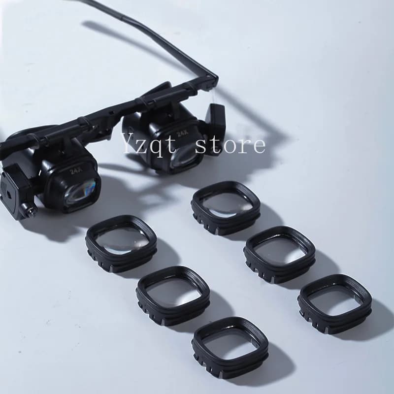 High power 24 times head wearing glasses portable clocks and watches repair magnifying glass led lights mobile phone electronic