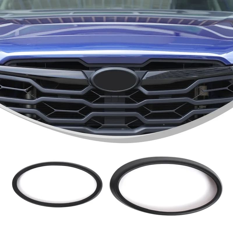 2pcs ABS  For 2024+ Subaru Crosstrek Front and Rear Emblem Trim Rings Stickers Car Exterior Accessories