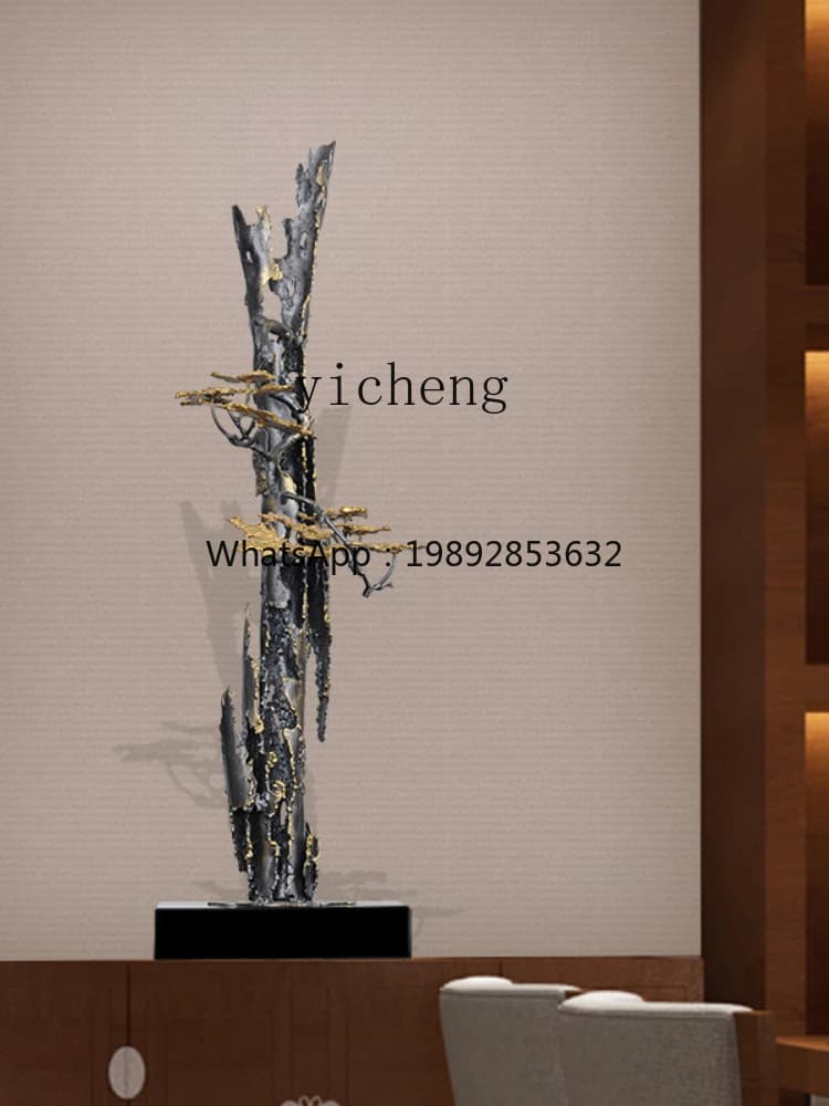 BJ Entrance Soft Outfit Decorations Metal Abstract Sculpture Crafts Trees Floor Ornaments