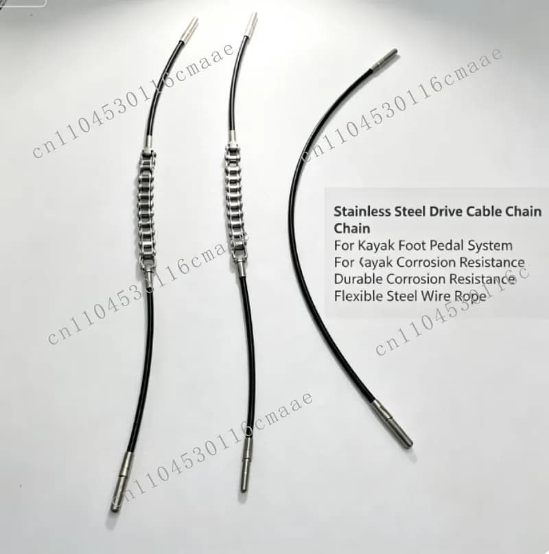 Marine Boat Control Drive Chain Cable Stainless Steel Kayak Foot Pedal Steering Replacement Spare Hardware Part