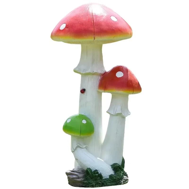 Outdoor simulation large mushroom model sculpture fiberglass ornament courtyard garden lawn decoration garden landscape sketch