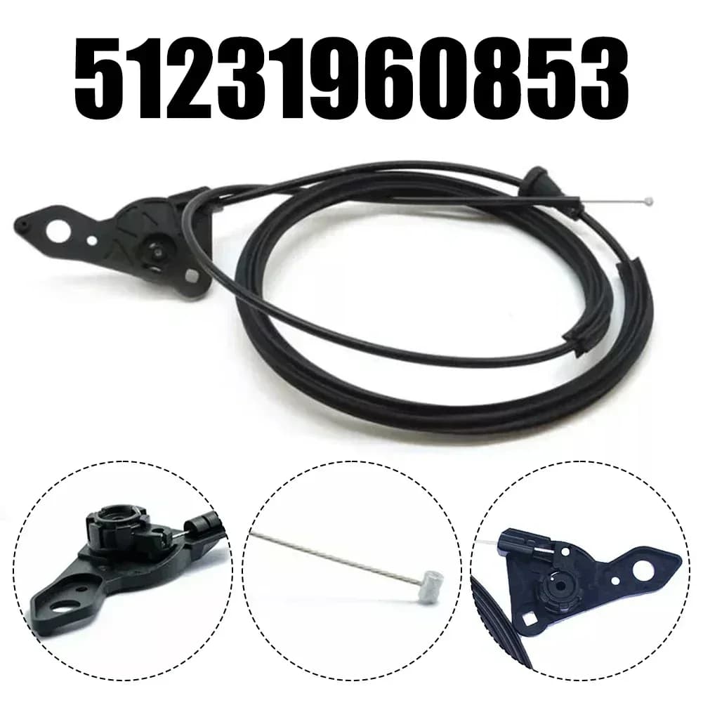 Hood Release Cable For BMW For E36 318i 328i 1992-99 OEM Part Number 51231960853 Direct Replacement Car Accessories
