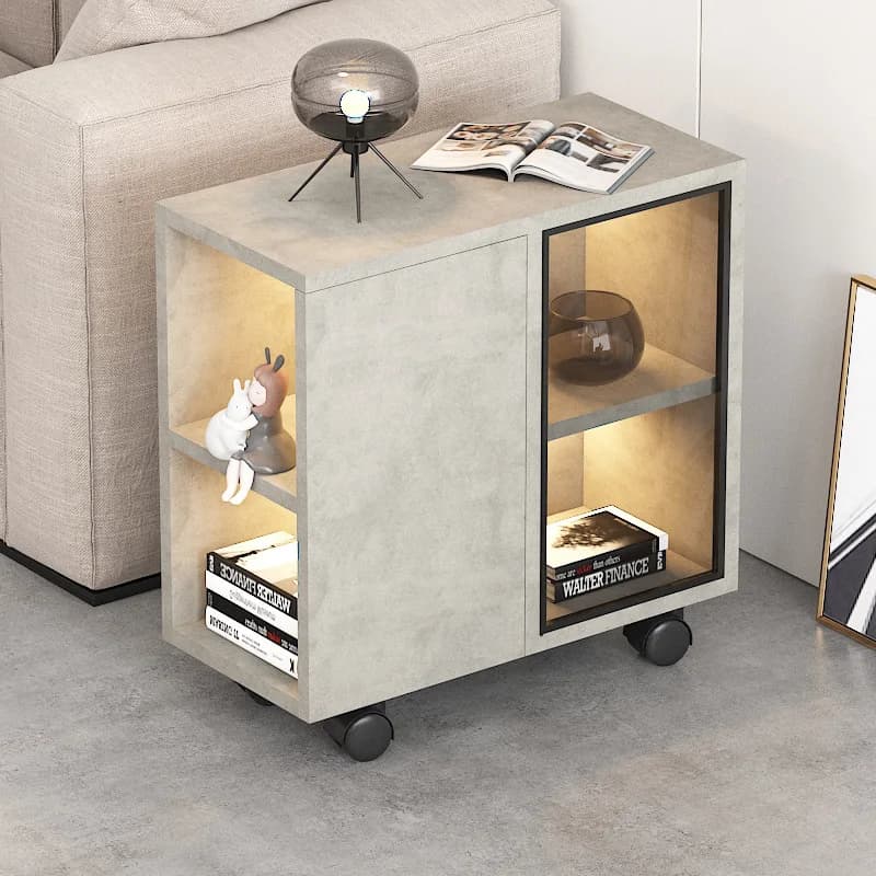 sofa side cabinet, light luxury minimalist side cabinet, corner armrest cabinet small coffee table living room sofa side cabinet