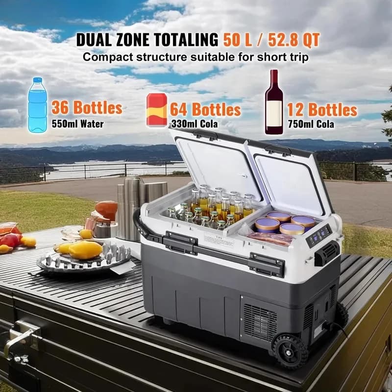 Car Fridge – Dual Zone, Portable, Compressor, Home & Car