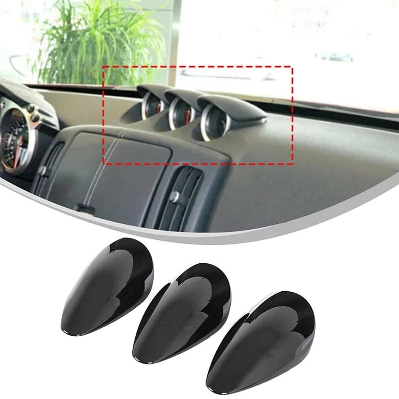For Nissan 370Z 400Z 2009-2020 ABS Carbon Fiber Car Center Console Dashboard Clock Cover Decorative Interior Car Accessories