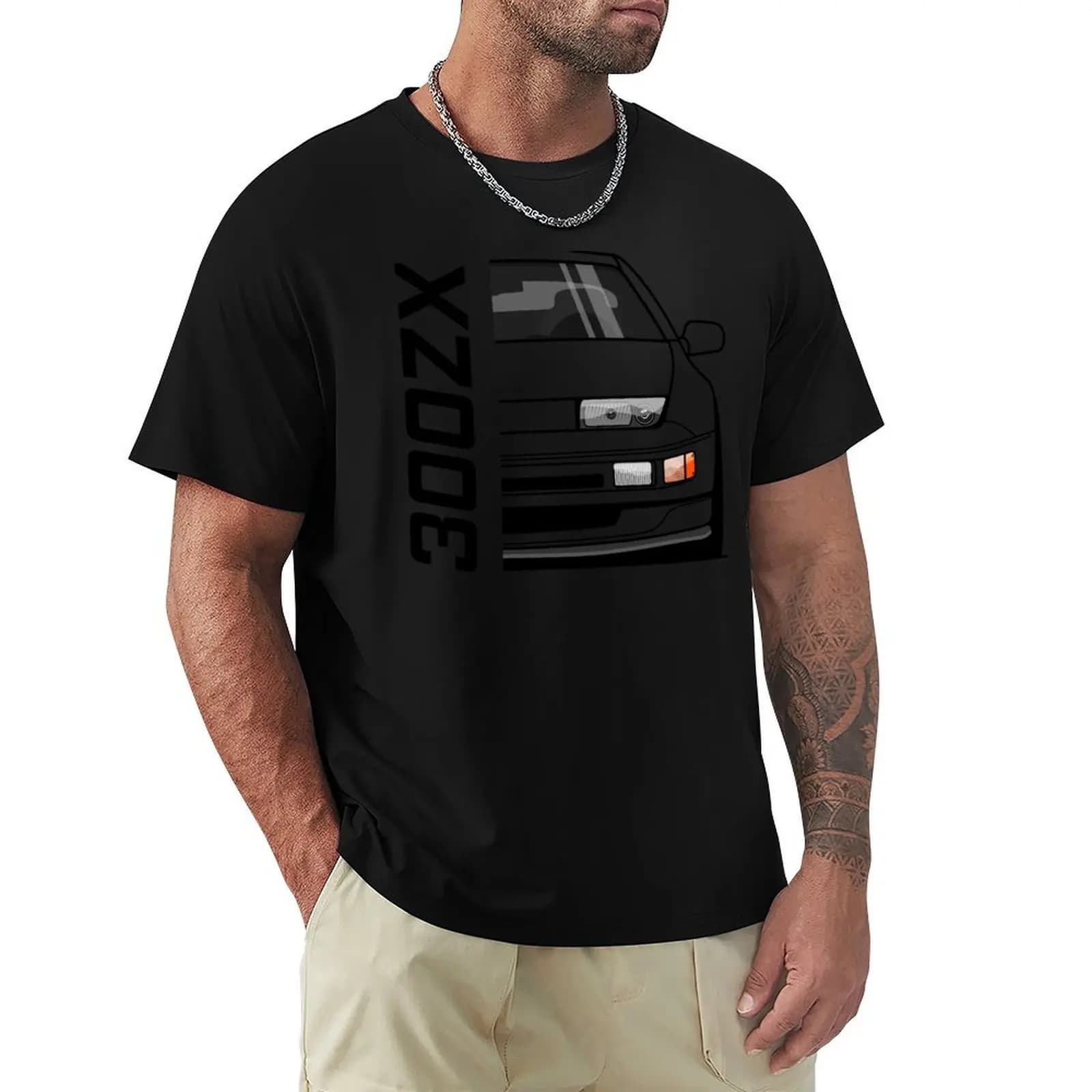Front 300ZX Z32 JDM Style T-Shirt Short sleeve tee baggy shirts cute tops clothing for men