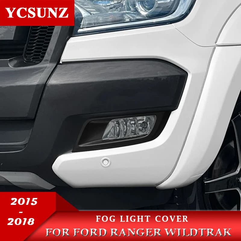 Carbon Fiber Fog Light Cover Trim For Ford Ranger Wildtrak T7 2015 2016 2017 2018 Double Cabin Car Exterior Accessories
