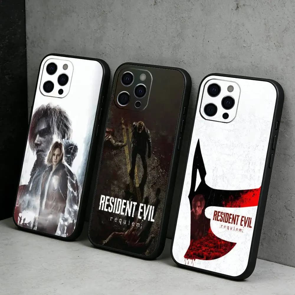 R-Resident E-Evil-9 R-Requiem Game RER Phone Case For iPhone17,16,15,14,13,12 Plus,Max Soft Silicone Black Cover