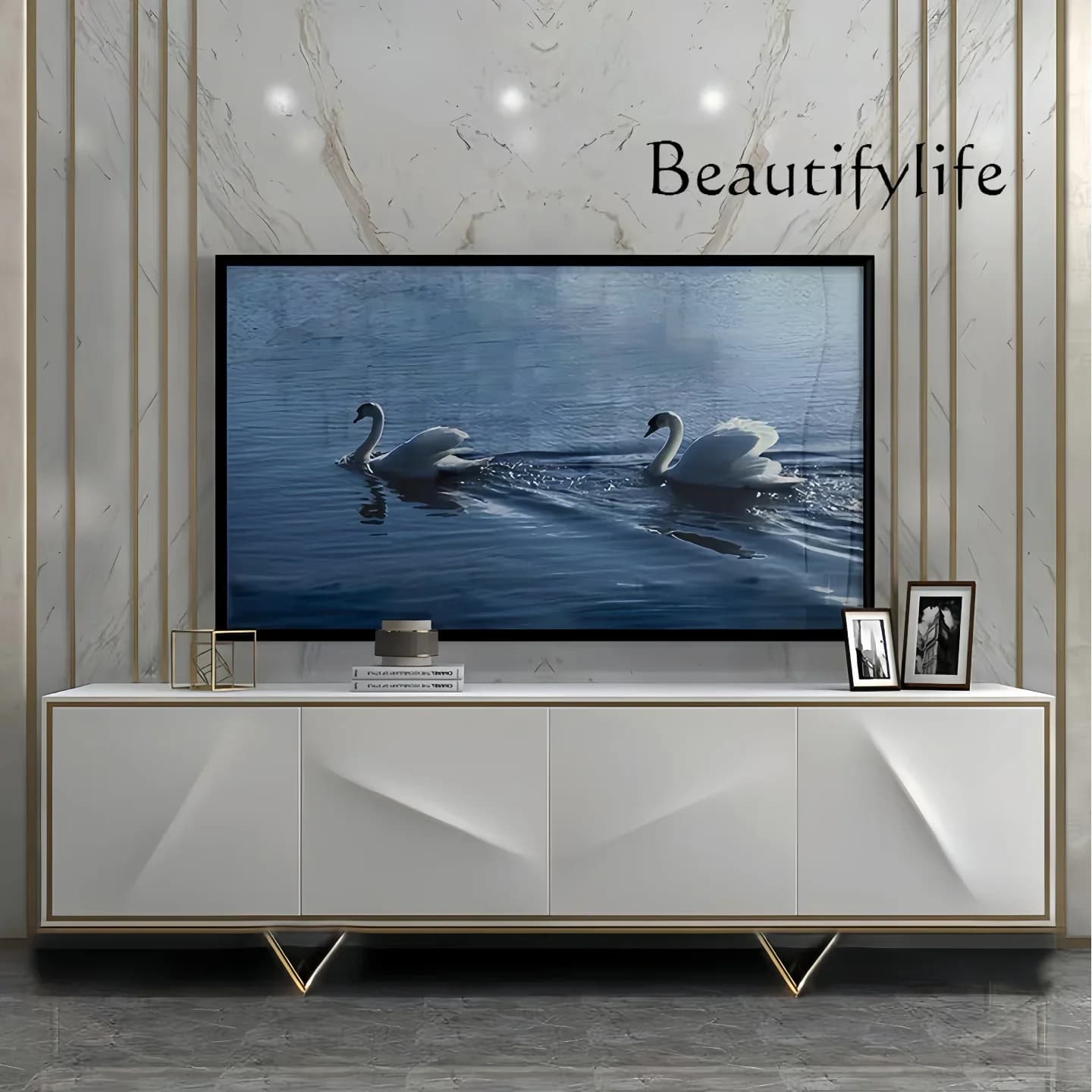 J Italian Light Luxury Paint Dining Side Porch Cabinet Modern Simple Living Room Locker Storage Decorative Cabinet
