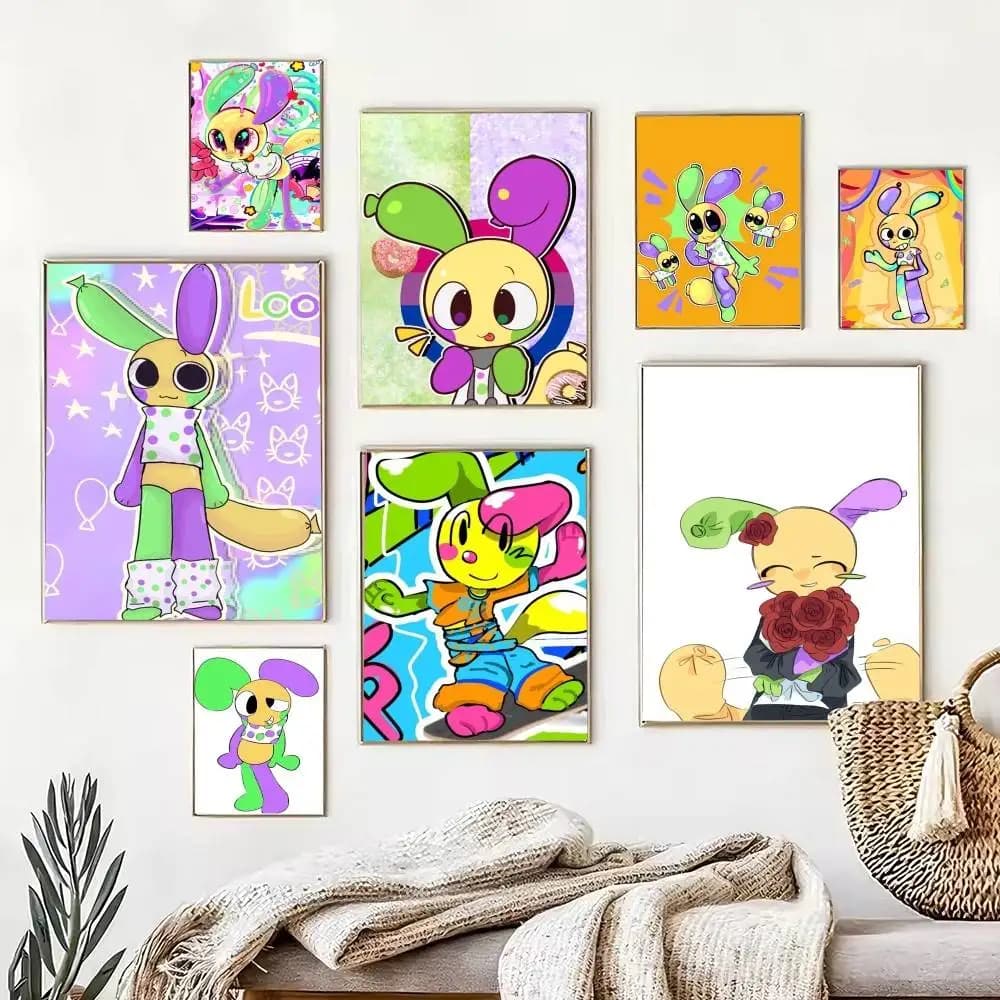L-Looey Cute  Poster High Quality Dorm Living Room Aesthetic Wall Decoration Painting Stickers Gift