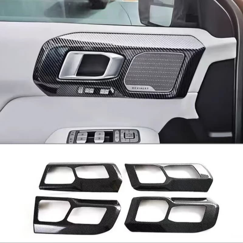 For BYD Equation Leopard Titanium 3 2025 Glass Lift Switch Protection Panel Frame Decoration Modification ABS Carbon Fiber Patte