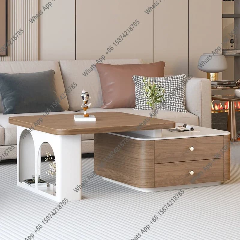 C Modern Oil Wind Solid Wood Coffee Tables Side Table Living Room Furniture Sedentary Table Bedside Tables Home Furniture