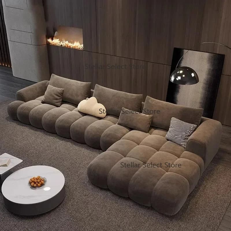 K Relaxing Fancy Sofa Cheap Stretch Brown Floor Recliner Sofa Puffs Sectional Juego De Muebles Para Sala Living Room Furniture