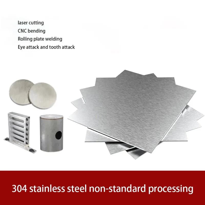 6mm Thick 304 Stainless Steel Square Plate 50x50mm to 400x400mm Heavy Duty Metal Sheet