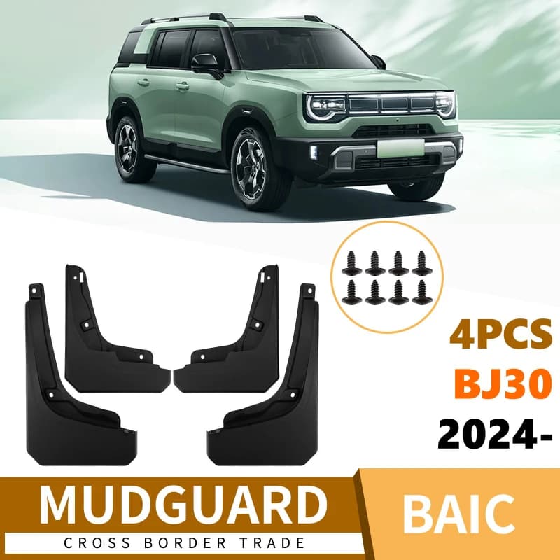 Mud Flaps For BAIC BJ30 2024-2025 Splash Guards Fender MudFlaps Front Rear Mudguards Car Accessories